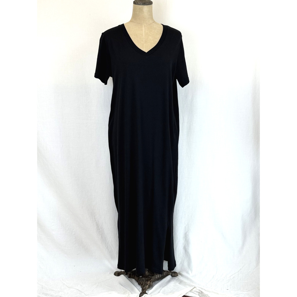NWT Soya Concept BOUTIQUE Black V Neck Dress #0406 Size XL
